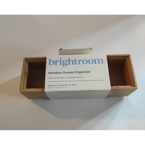 Brightroom Bamboo Drawer Organizer Set – 3 Pieces – Kitchen Bathroom Office - Picture 15 of 16
